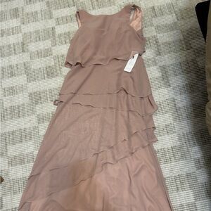Elegant Mauve Layered Dress